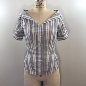 Byron Lars beauty mark Striped Shirt